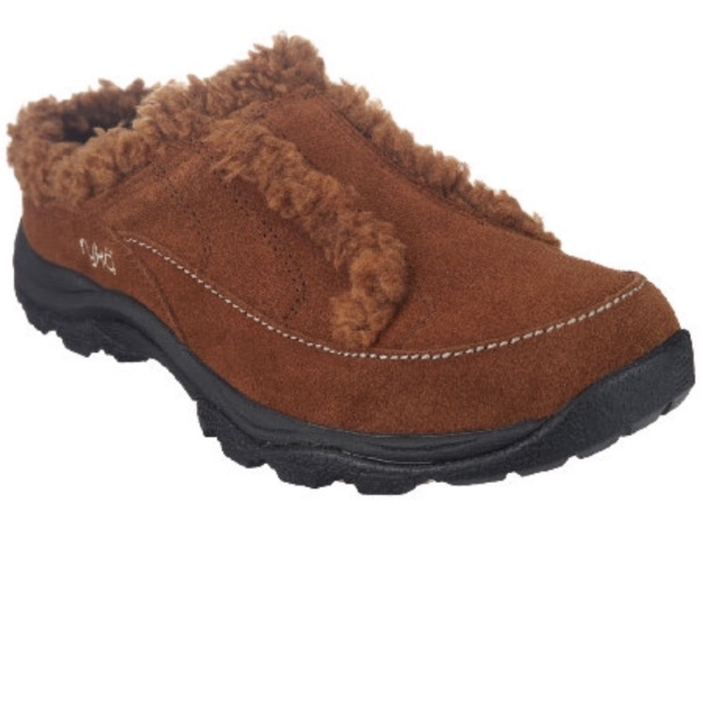 Women’s Ryka Faux Shearling lined Suede Clogs